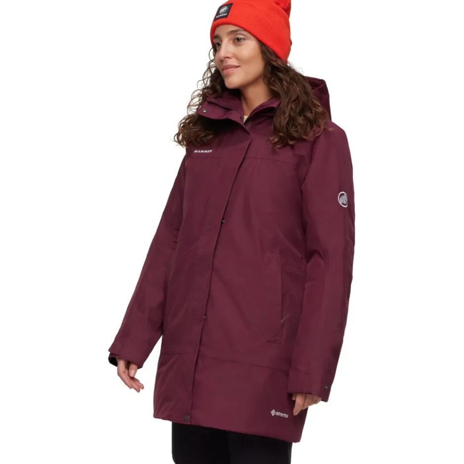 Jassen & Vesten < Mammut Treeline Hardhell Thermoparka met Capuchon Dame - vin