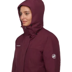 Jassen & Vesten < Mammut Treeline Hardhell Thermoparka met Capuchon Dame - vin