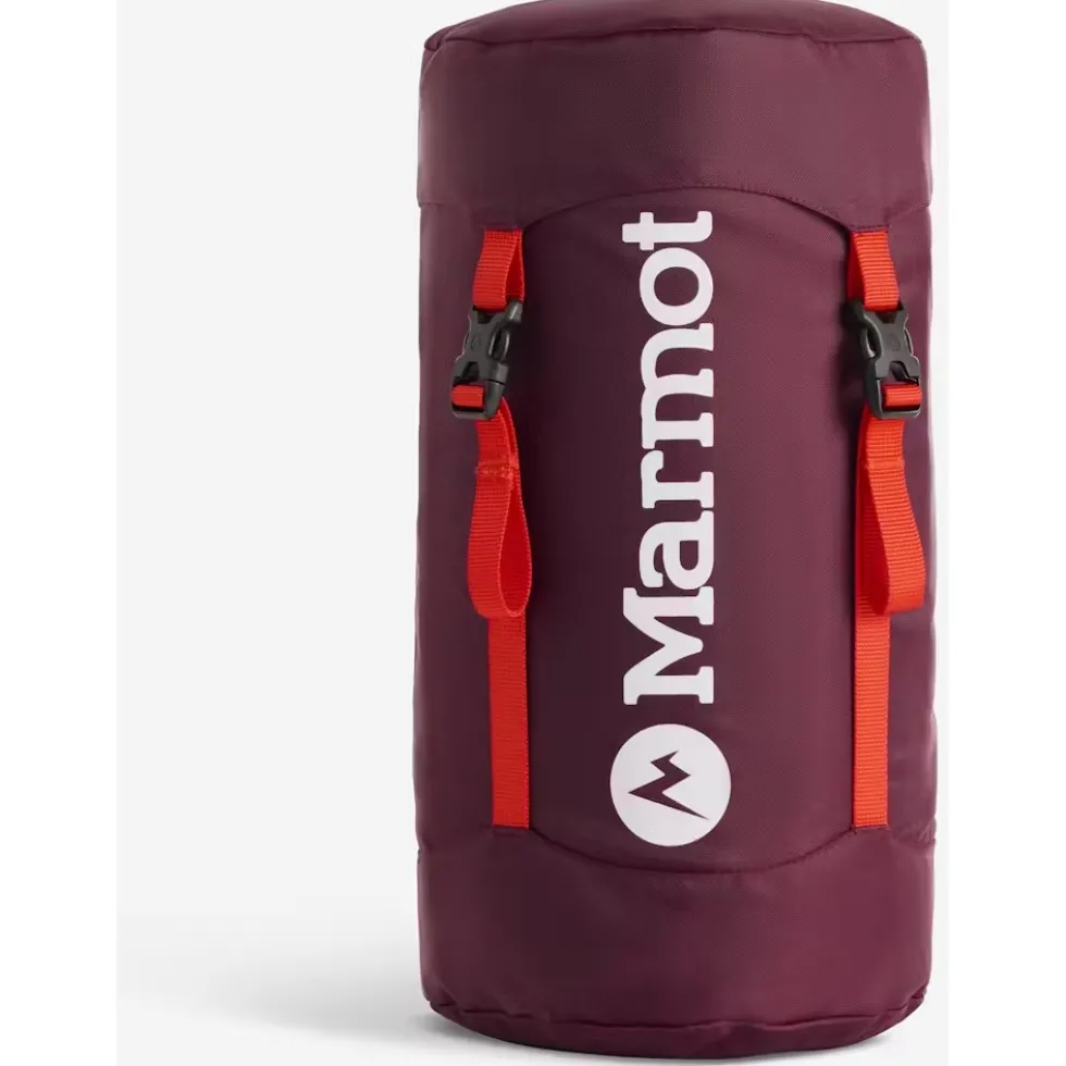 Marmot Mad River 40 Regular Donzen Slaapzak - Rits links - red sun/blackberry