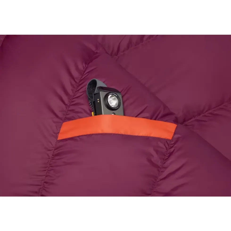 Marmot Mad River 40 Regular Donzen Slaapzak - Rits links - red sun/blackberry