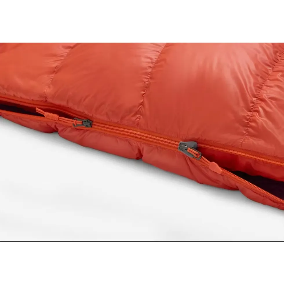 Marmot Mad River 40 Regular Donzen Slaapzak - Rits links - red sun/blackberry