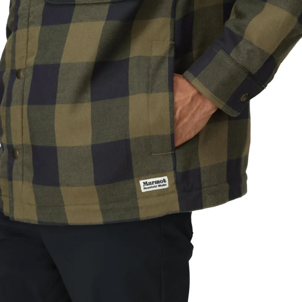 Marmot Ridgefield Sherpa Flanellen Overhemd Jas Heren - nori/zwart