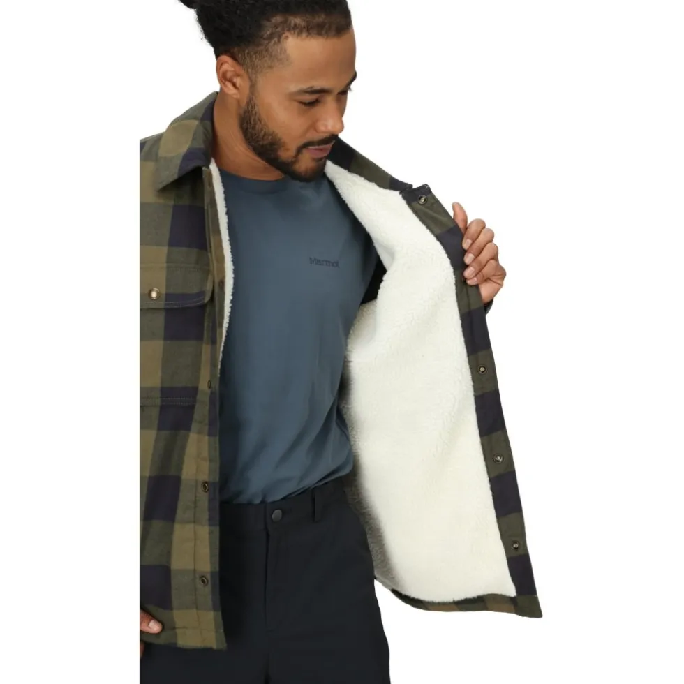 Marmot Ridgefield Sherpa Flanellen Overhemd Jas Heren - nori/zwart