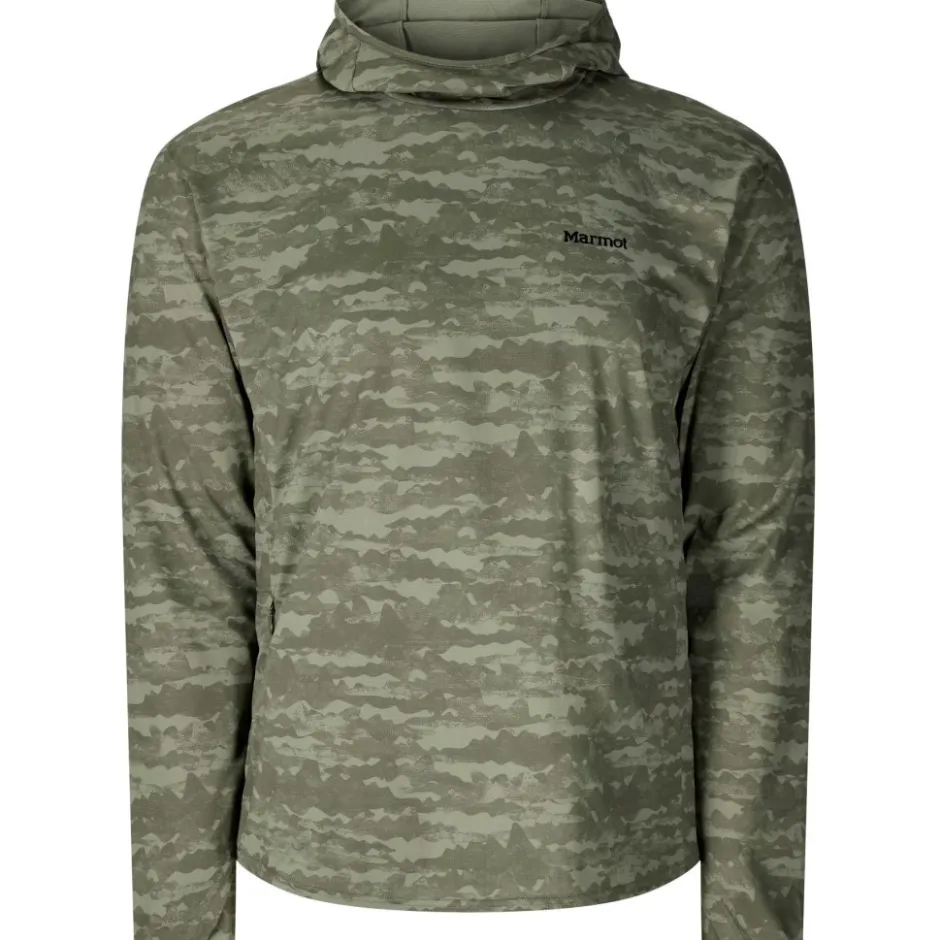 Shirts & Midlayers < Marmot AirExchange UPF 50 Hoodie Heren - oive grove agos