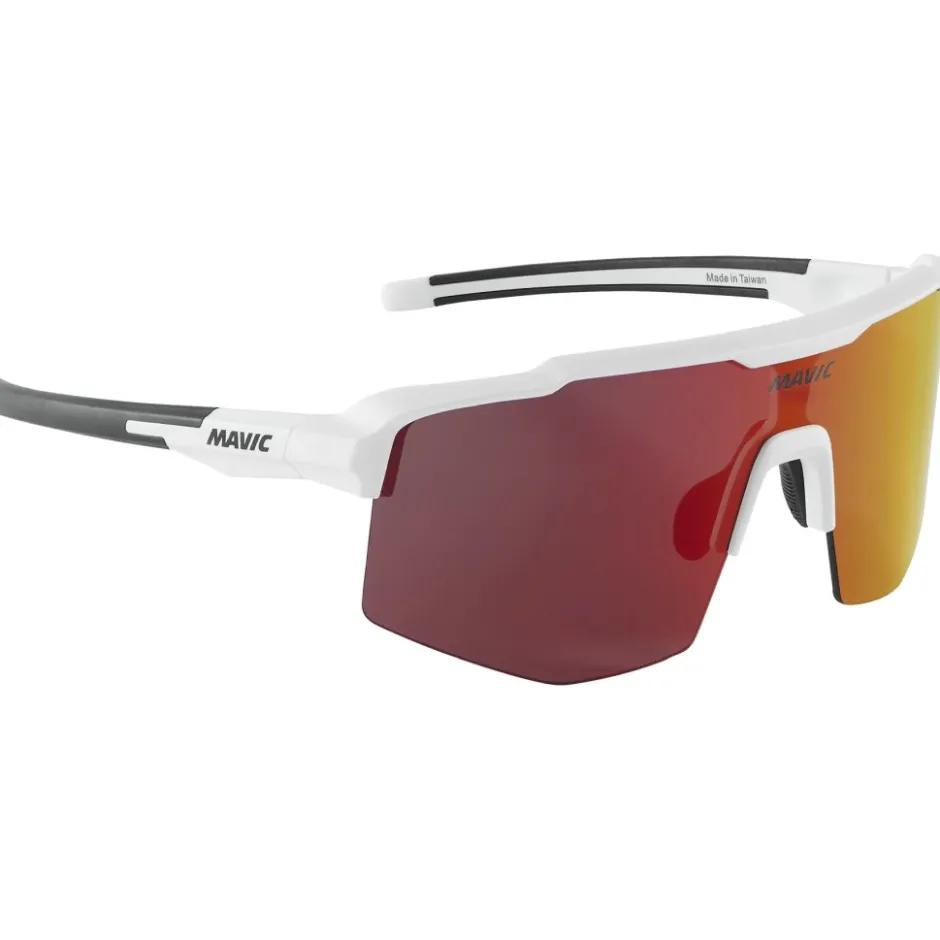 Racefietsbrillen < Mavic MVS Shield Zonnebril - white/red