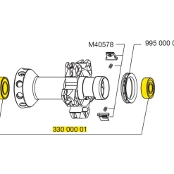 Mavic QRM + B9 Rear Wheel Hub Bearing - 22x9x7mm + 24x12x6mm - 33000001