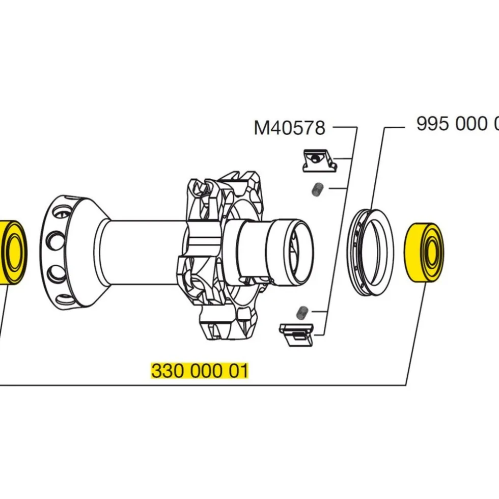 Mavic QRM + B9 Rear Wheel Hub Bearing - 22x9x7mm + 24x12x6mm - 33000001