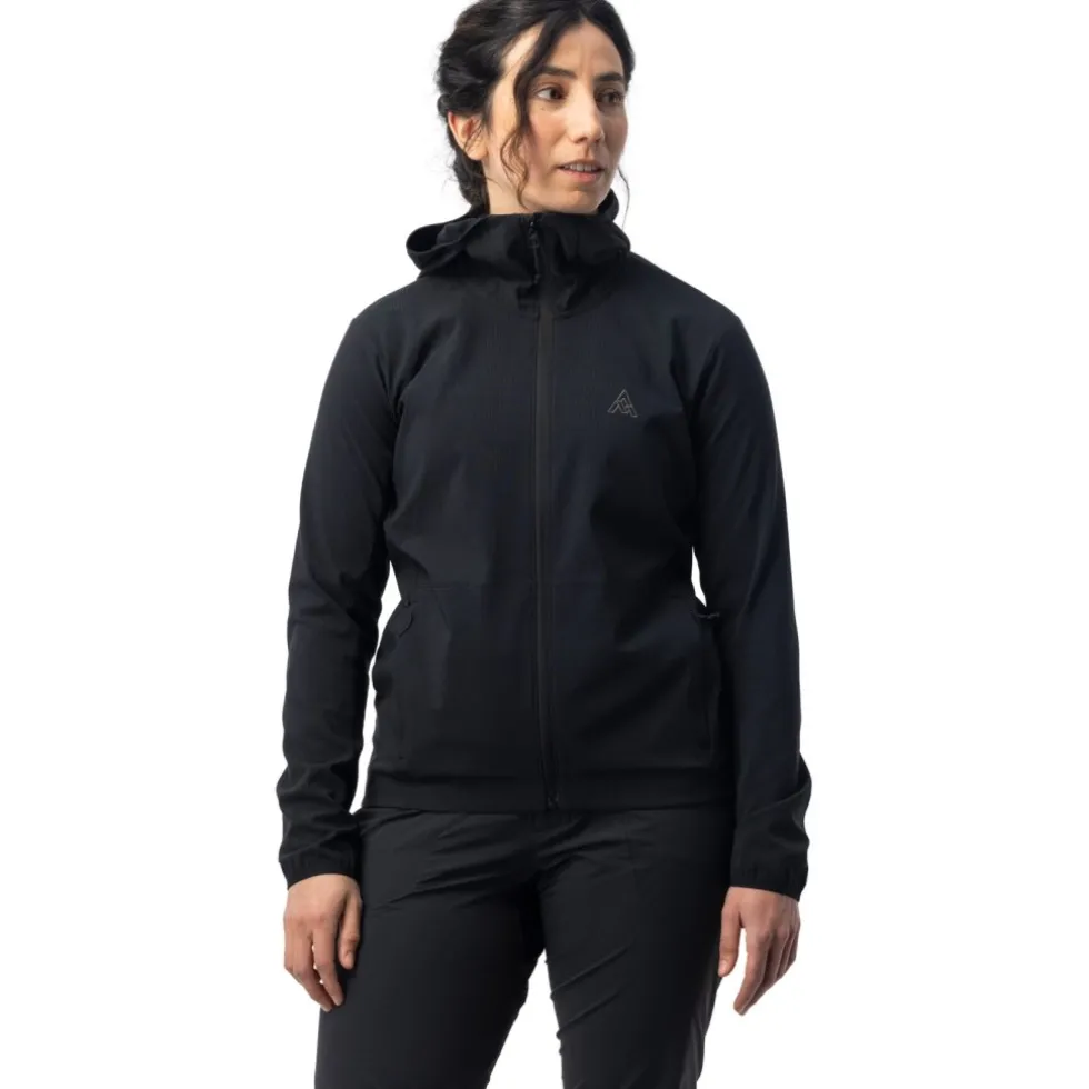 7mesh Spruce Jas met Capuchon Dames - Zwart