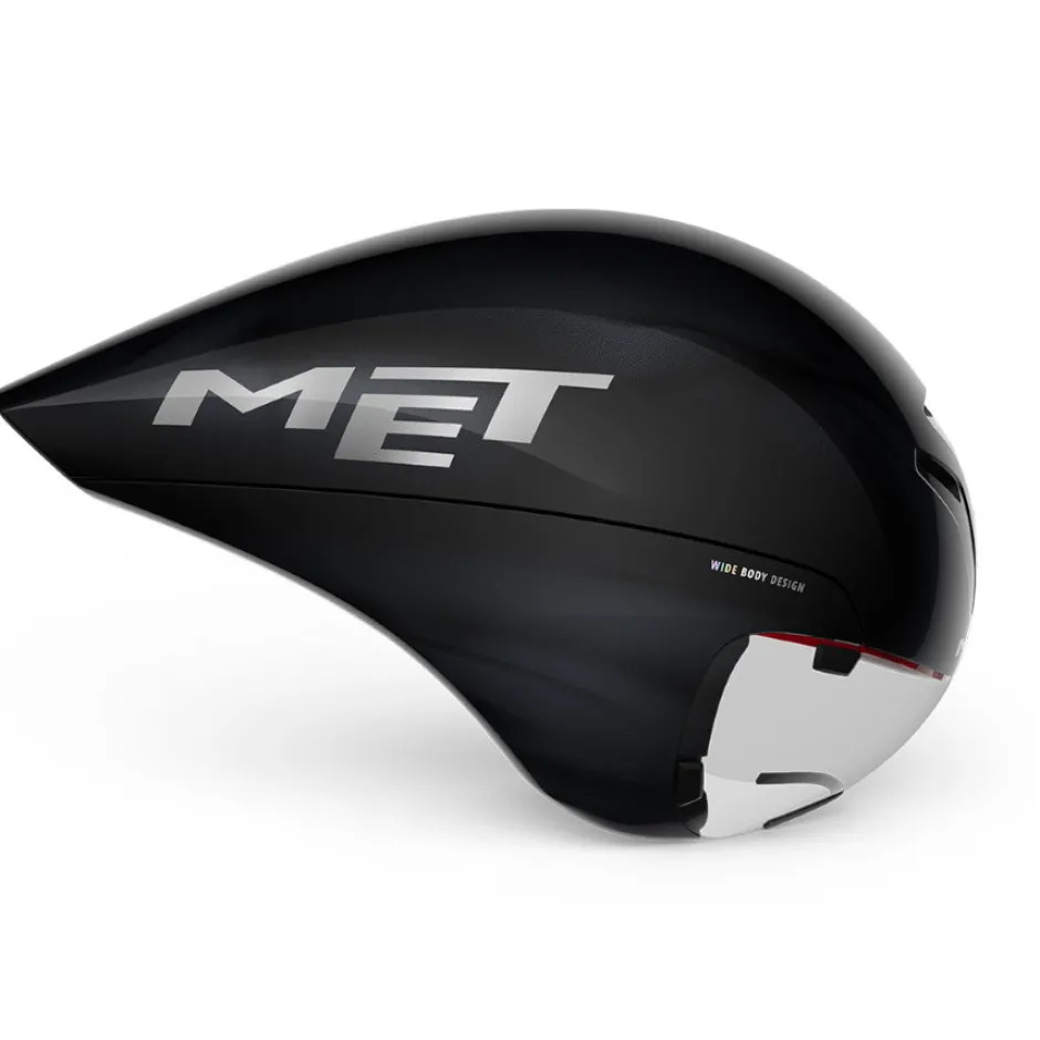 Tijdrithelmen < MET Drone Wide Body Hel - black iridescent glossy