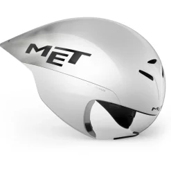 MET Drone Wide Body II Aero Helm - White Metallic/Glossy