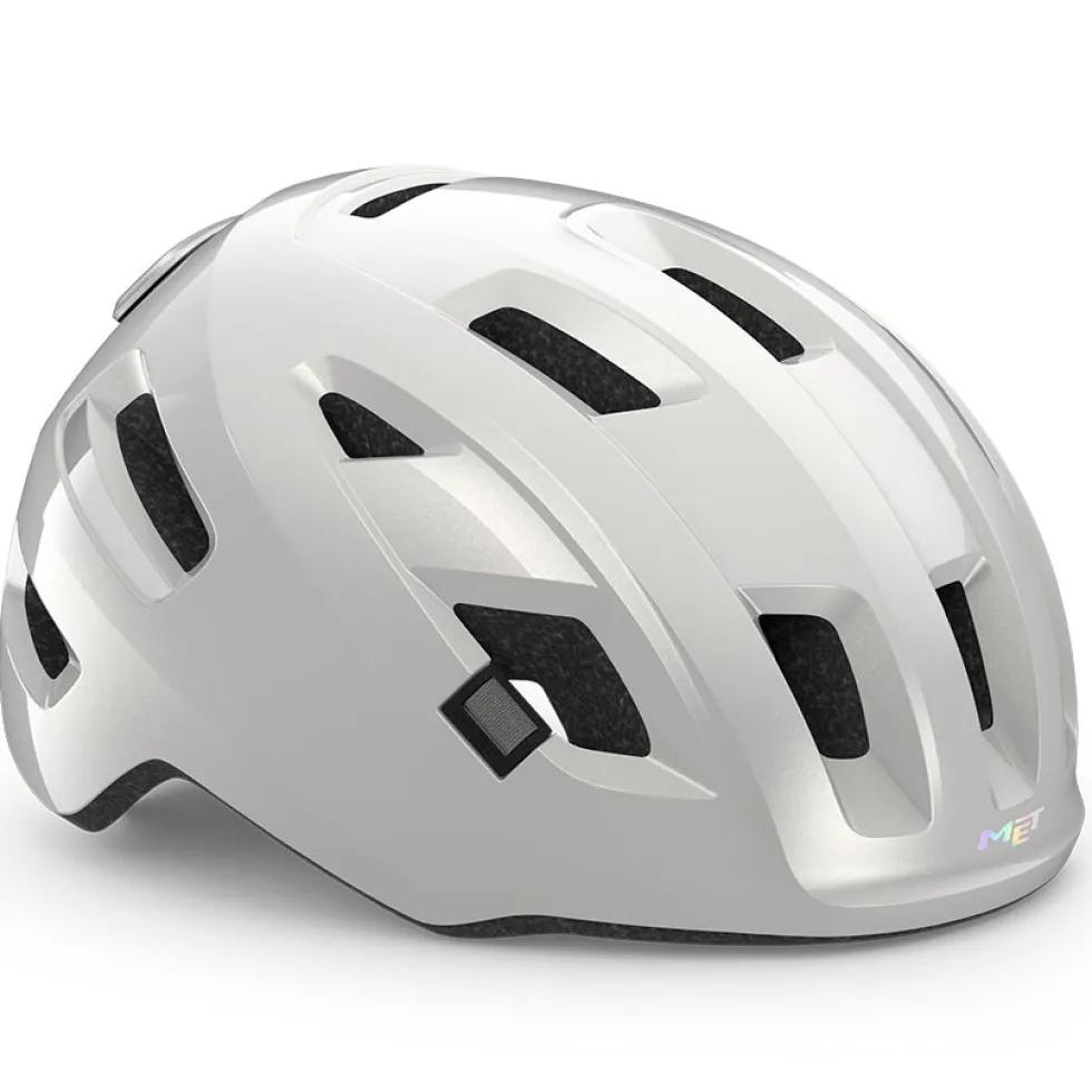 MET E-Mob Helm - wit glanzend