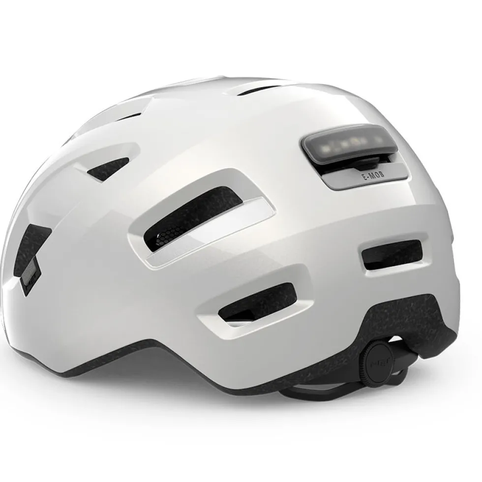 MET E-Mob Helm - wit glanzend