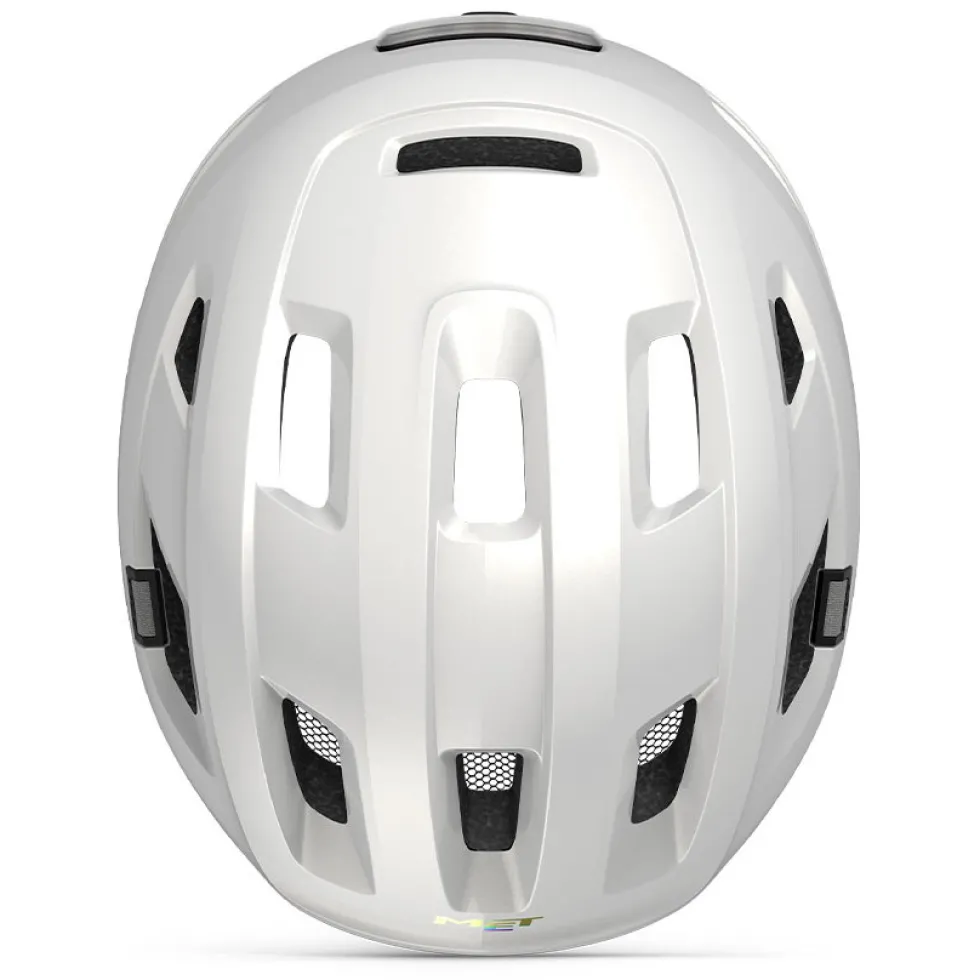 MET E-Mob Helm - wit glanzend