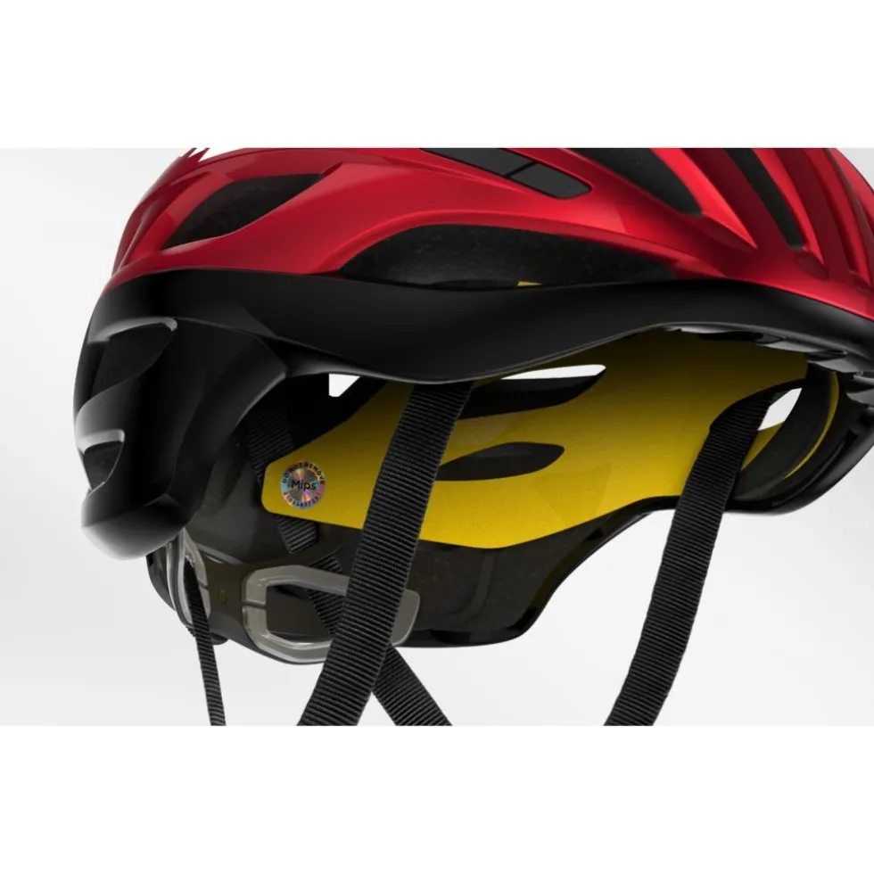 MET Estro MIPS Fietshelm - black/lime yellow metallic glossy