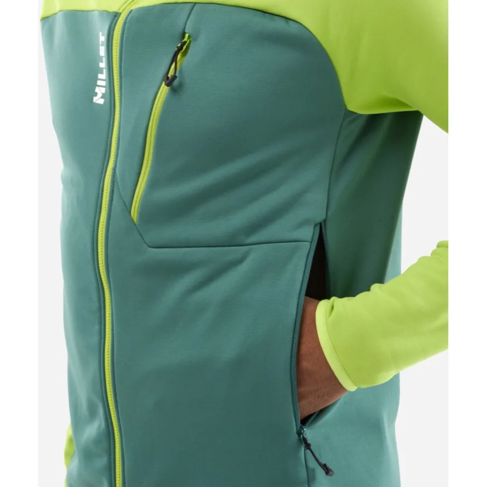 Millet Seneca Fleece Jas Heren - Macaw Green/Bottle
