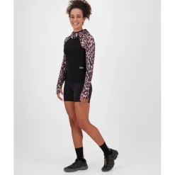 T-Shirts En Tops|Shirts & Midlayers < Mons Royale Bea erino Hooded hirt et ange ouwen voor dae - rock eopard / back