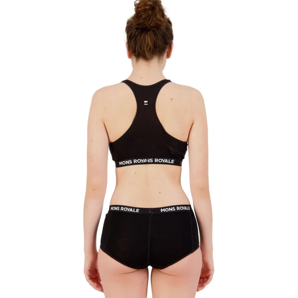 Mons Royale Sierra Merino Sport-BH Dames - zwart