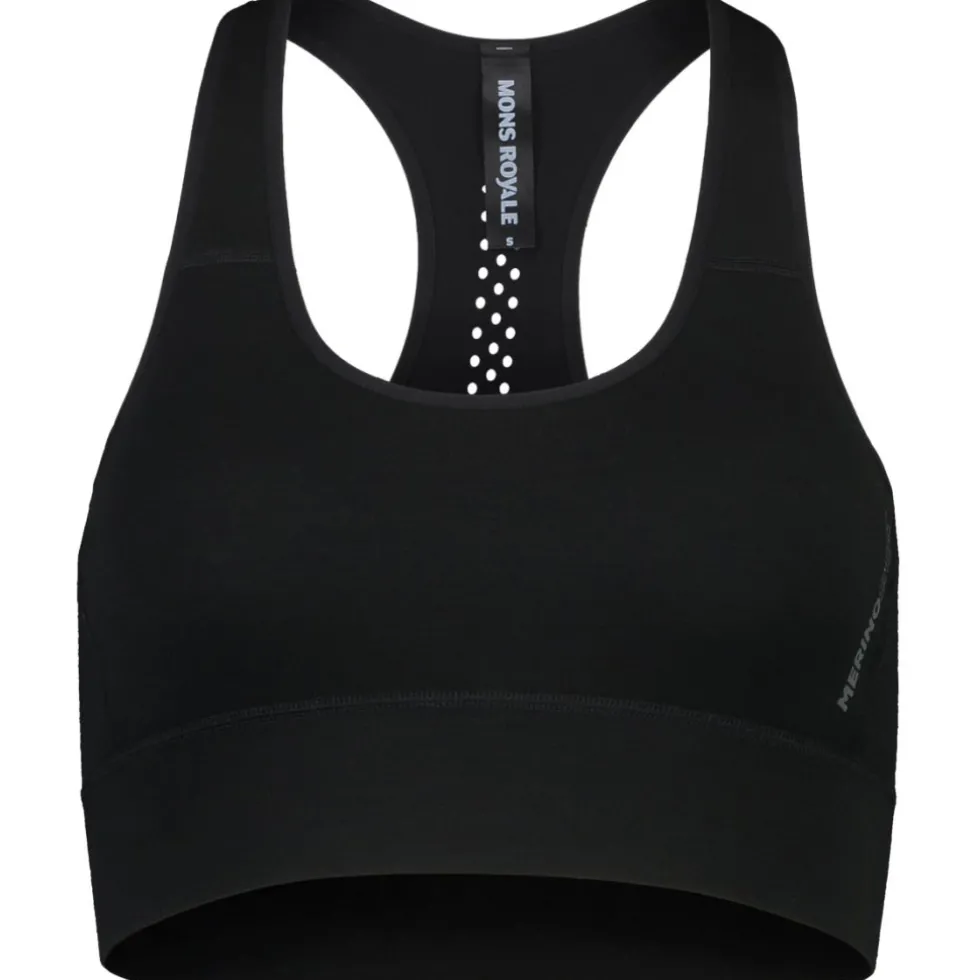Mons Royale Stratos Merino Shift Sport-BH Dames - zwart