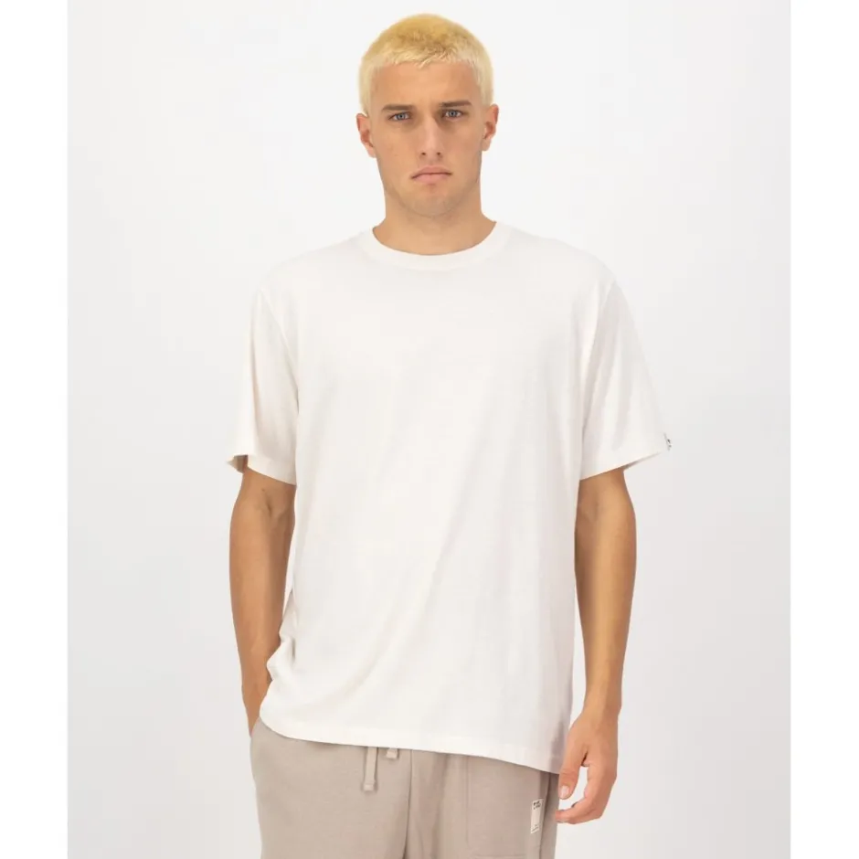 T-Shirts & Tops < Mons Royale Yonder erino Organic Cotton T-hirt Heren - vintage white