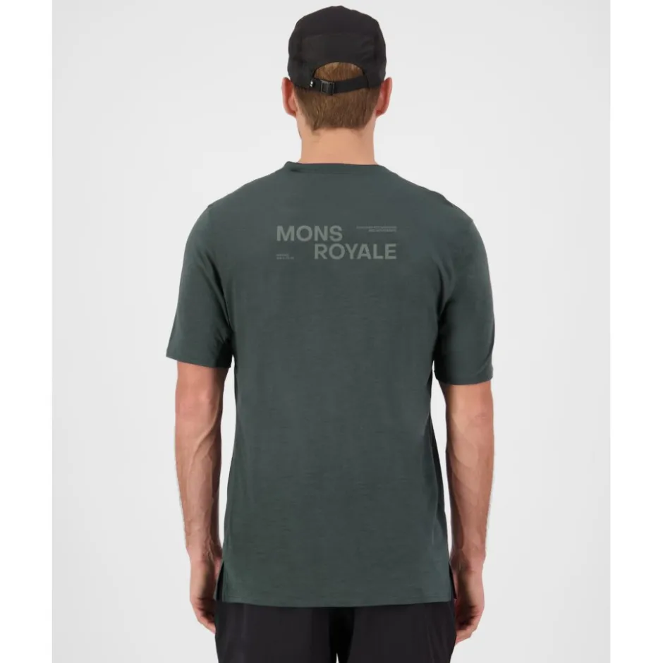 T-Shirts En Tops < Mons Royale Aero Utraight erino T-hirt voor heren - dark cypre