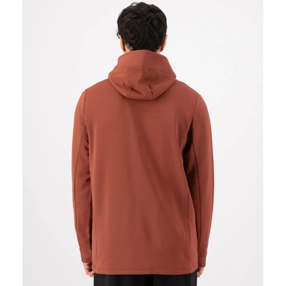 Mons Royale Arcadia Merino Fleece Jas met Capuchon Heren - sienna