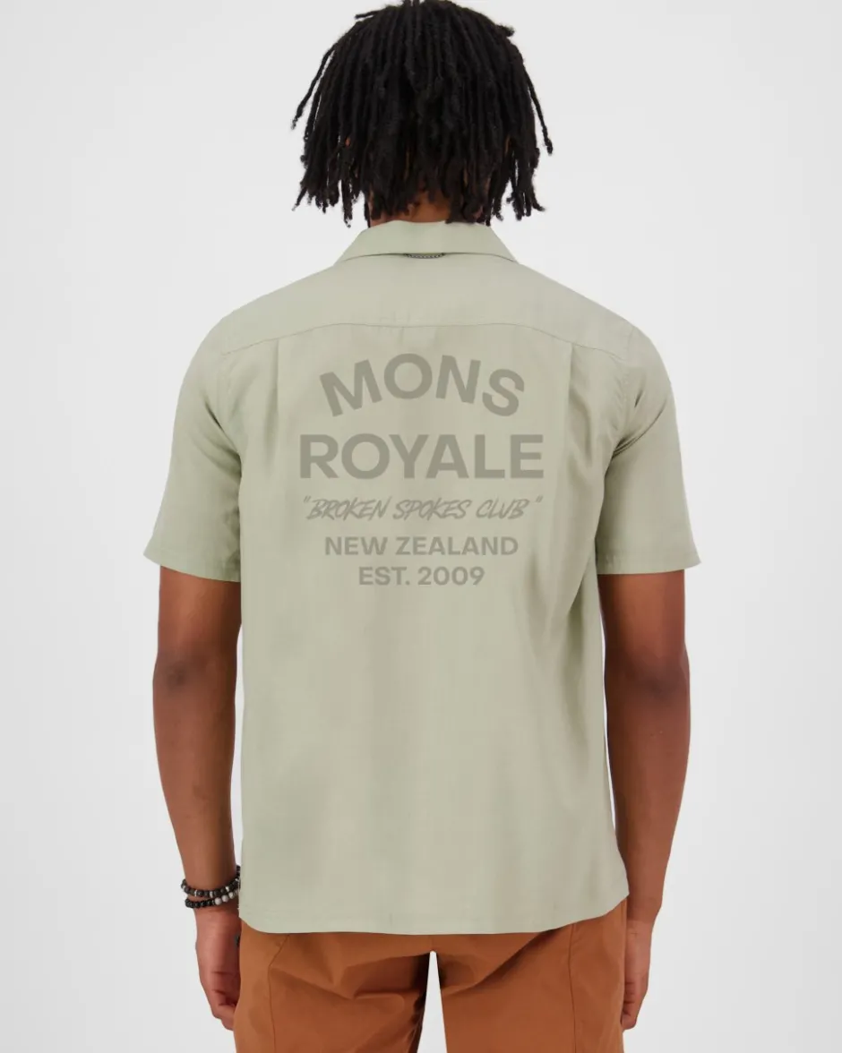 Mtb-Shirts < Mons Royale Breezer erino Herenoverhed et korte ouwen - dried eucayptu