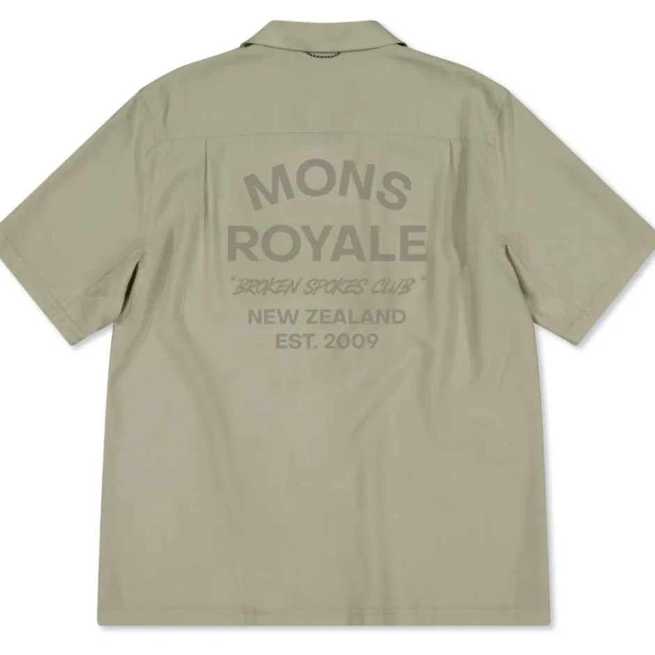 Mtb-Shirts < Mons Royale Breezer erino Herenoverhed et korte ouwen - dried eucayptu