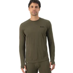 Mons Royale Cascade Merino Hemd met Lange Mouwen Heren - dark olive