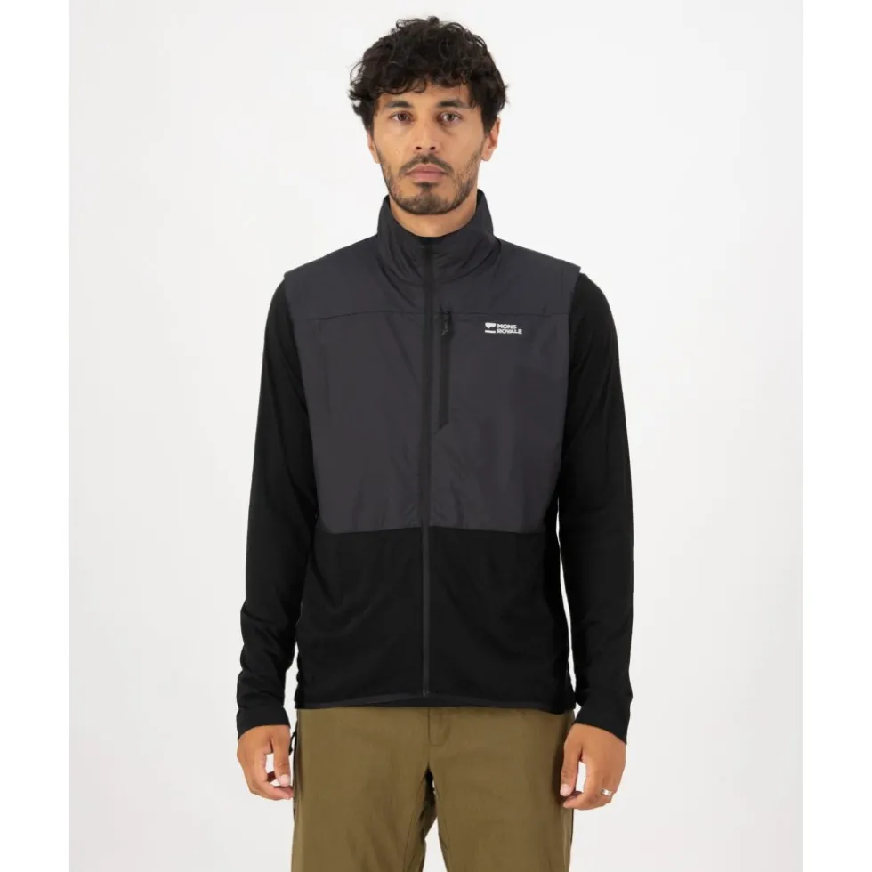Mons Royale Diversion Merino Windvest Heren - zwart