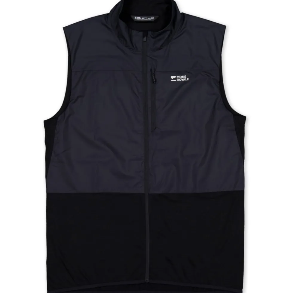 Mons Royale Diversion Merino Windvest Heren - zwart