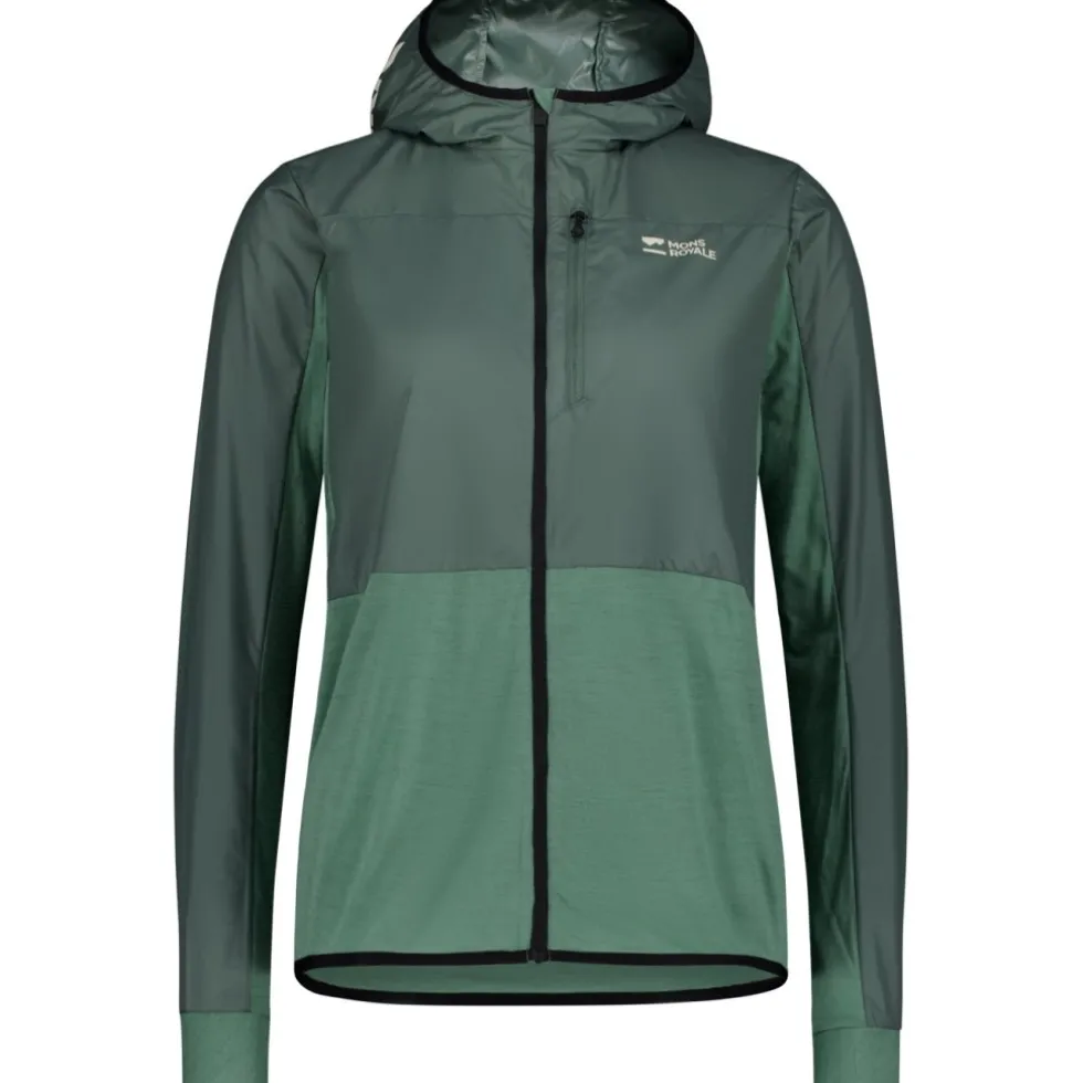 Mons Royale Diversion Merino Windjas Dames - thyme / cypress
