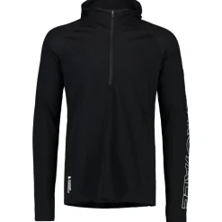 Mons Royale Temple Merino Shirt met Lange Mouwen en Capuchon Heren - zwart