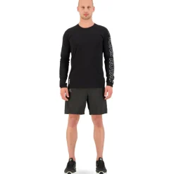 Mons Royale Temple Merino Shirt met Lange Mouwen Heren - zwart