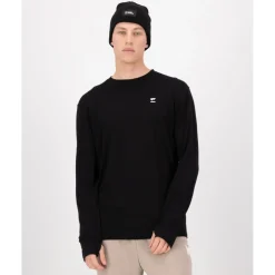 Mons Royale Yotei Merino Classic Shirt met Lange Mouwen Heren - zwart