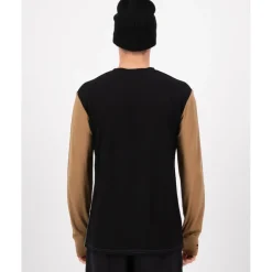 Mons Royale Yotei Merino Shirt met Lange Mouwen Heren - goblin blue / toffee / black