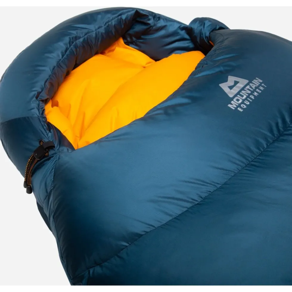Mountain Equipment Helium 250 Regular Slaapzak ME-006072 - zip left - majolica blue