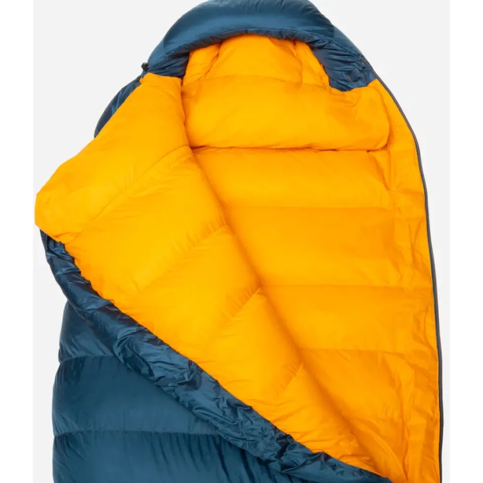 Mountain Equipment Helium 250 Regular Slaapzak ME-006072 - zip left - majolica blue