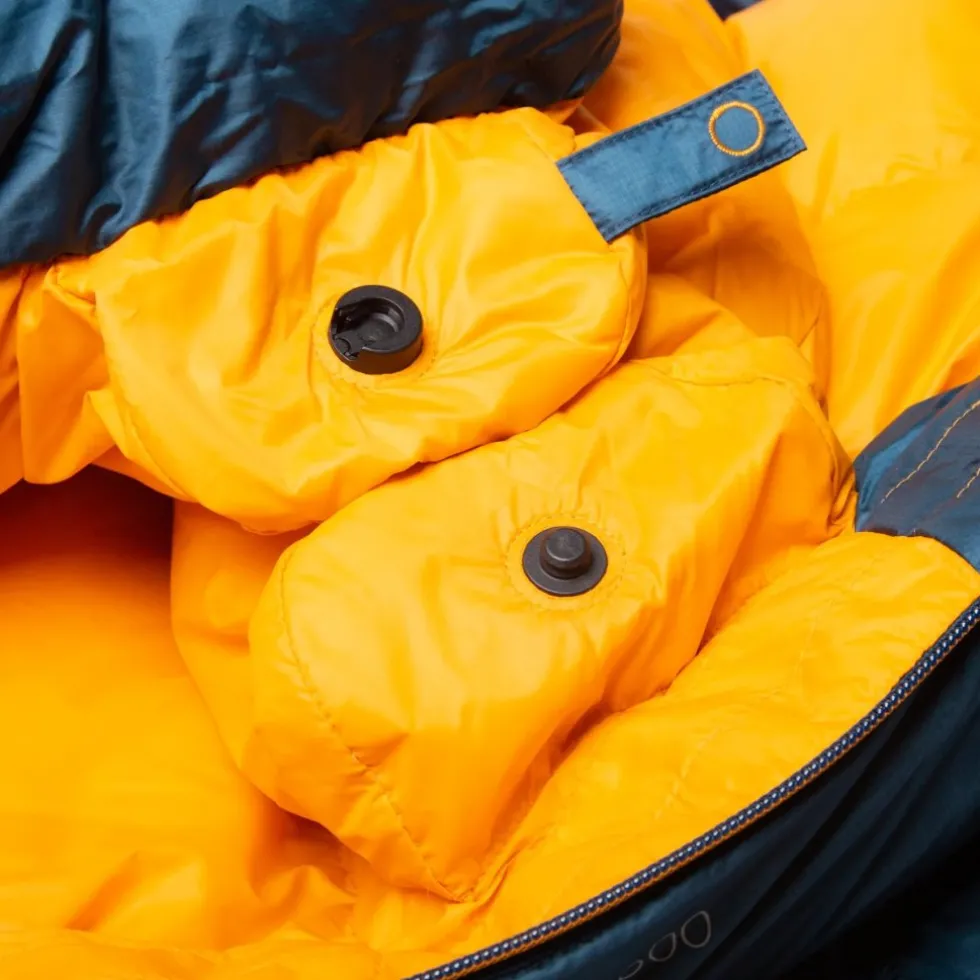 Mountain Equipment Helium 250 Regular Slaapzak ME-006072 - zip left - majolica blue