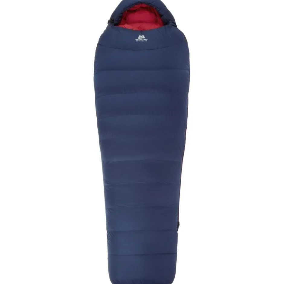 Slaapzakken < Mountain Equipment Helium 400 Regular Slaapzak Dames ME-006070 - zip left - medieval blue