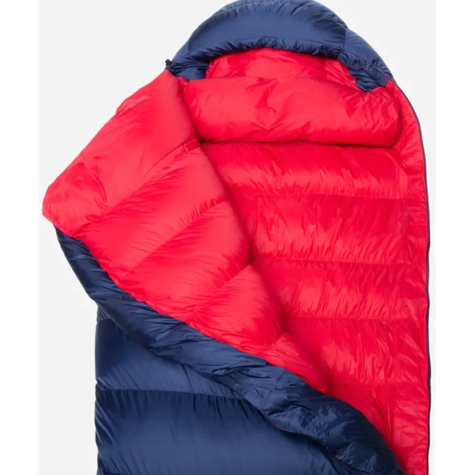 Slaapzakken < Mountain Equipment Helium 400 Regular Slaapzak Dames ME-006070 - zip left - medieval blue