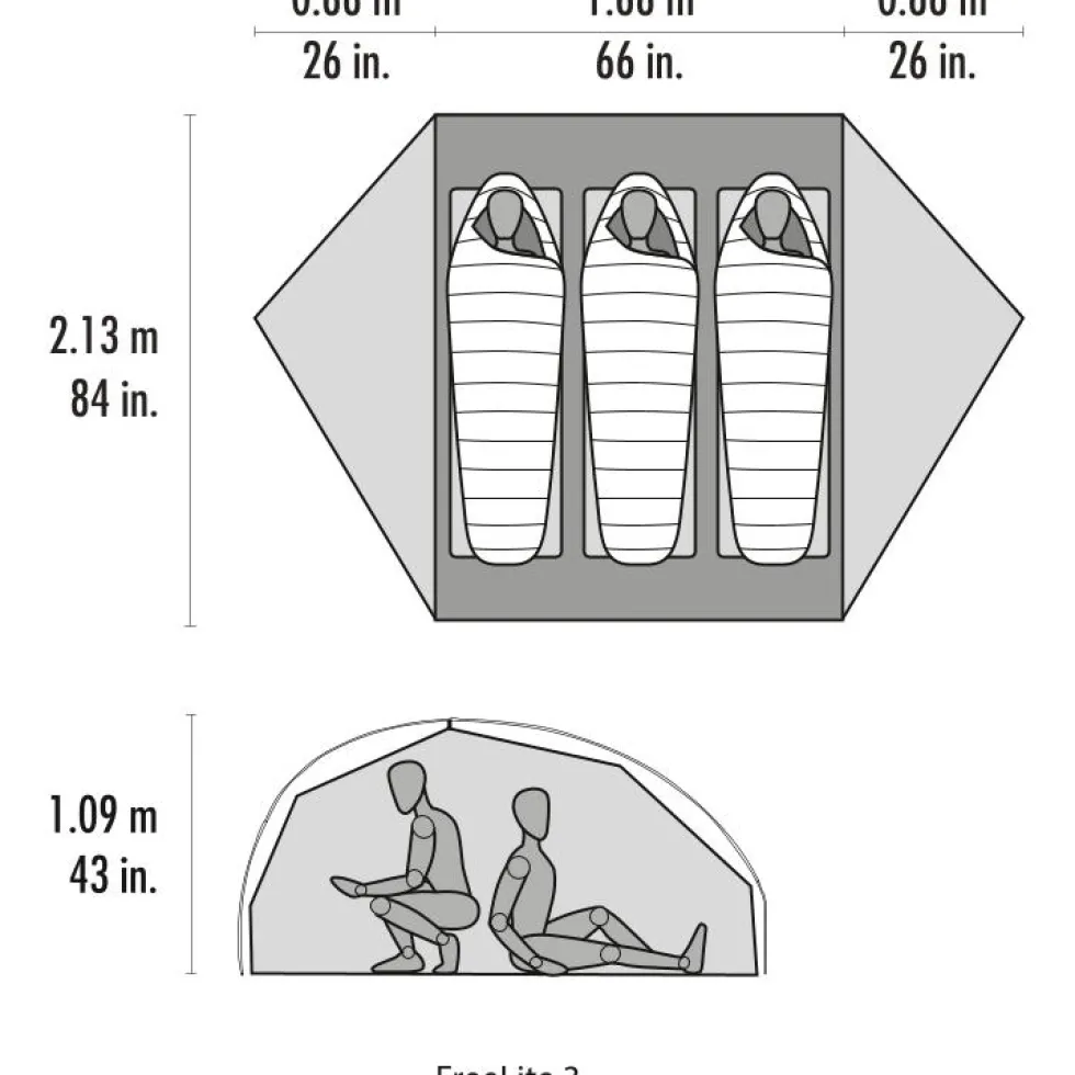 MSR FreeLite 3 Tent - Tan