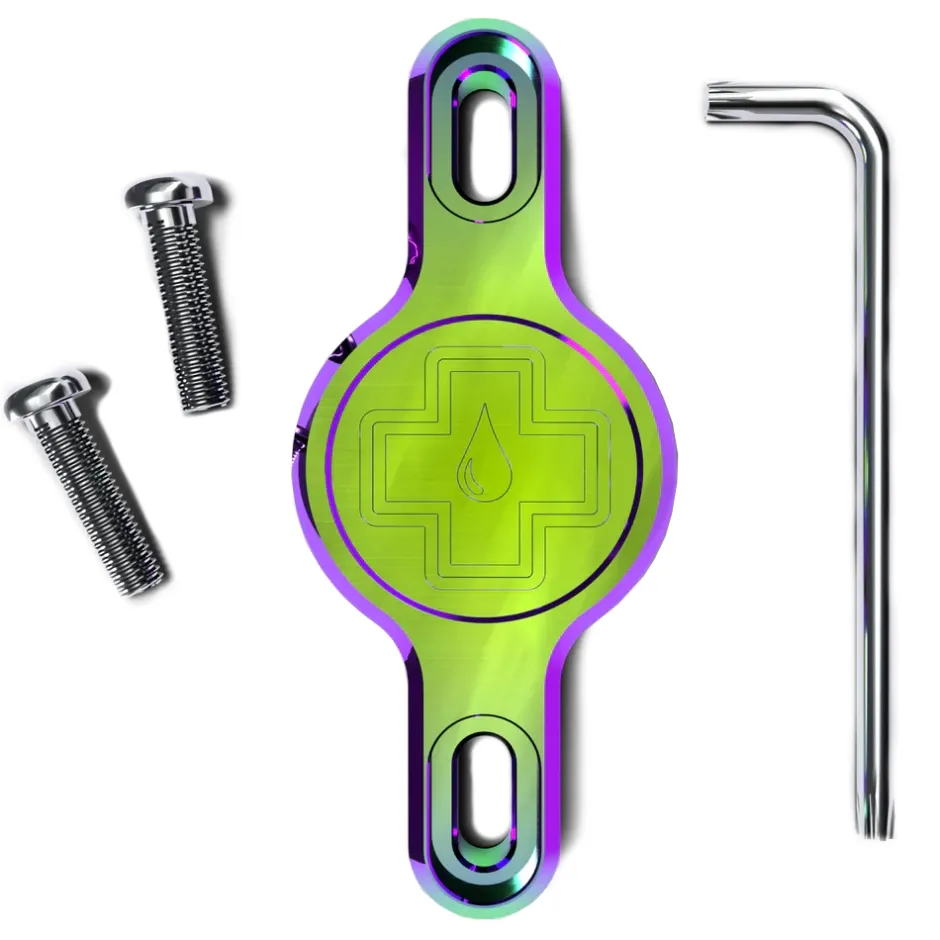 Gps Trackers En Alarm < Muc-Off Beugel voor AirTag - Secure Tag Holder 2.0 - Iridescent