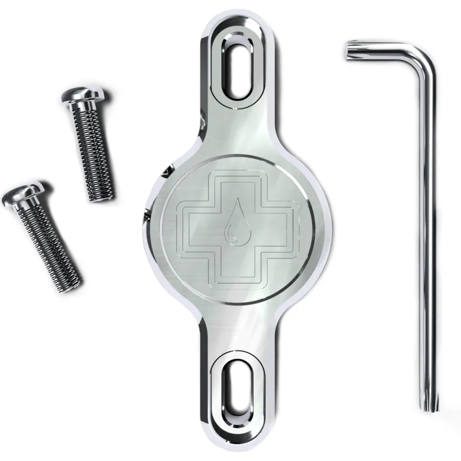 Gps Trackers En Alarm < Muc-Off Beugel voor AirTag - Secure Tag Holder 2.0 - zilver