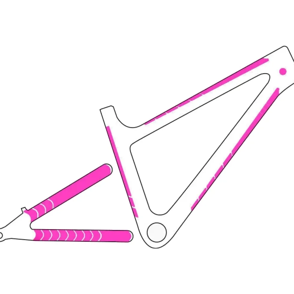Muc-Off Frame Protection Kit E-MTB - bolt/pink