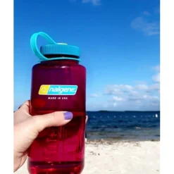 Outdoor Flessen & Thermosflessen < Nalgene Wide Mouth Sustain Drinkfles - 1L - pear