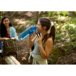 Outdoor Flessen & Thermosflessen < Nalgene Wide Mouth Sustain Silo Drinkfles - 1.5L - cerulean