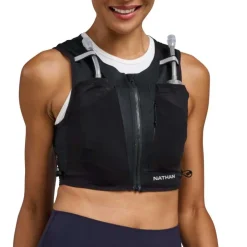 Nathan Sports AeroZip Hardloopvest dames - 1L - black/reflective silver