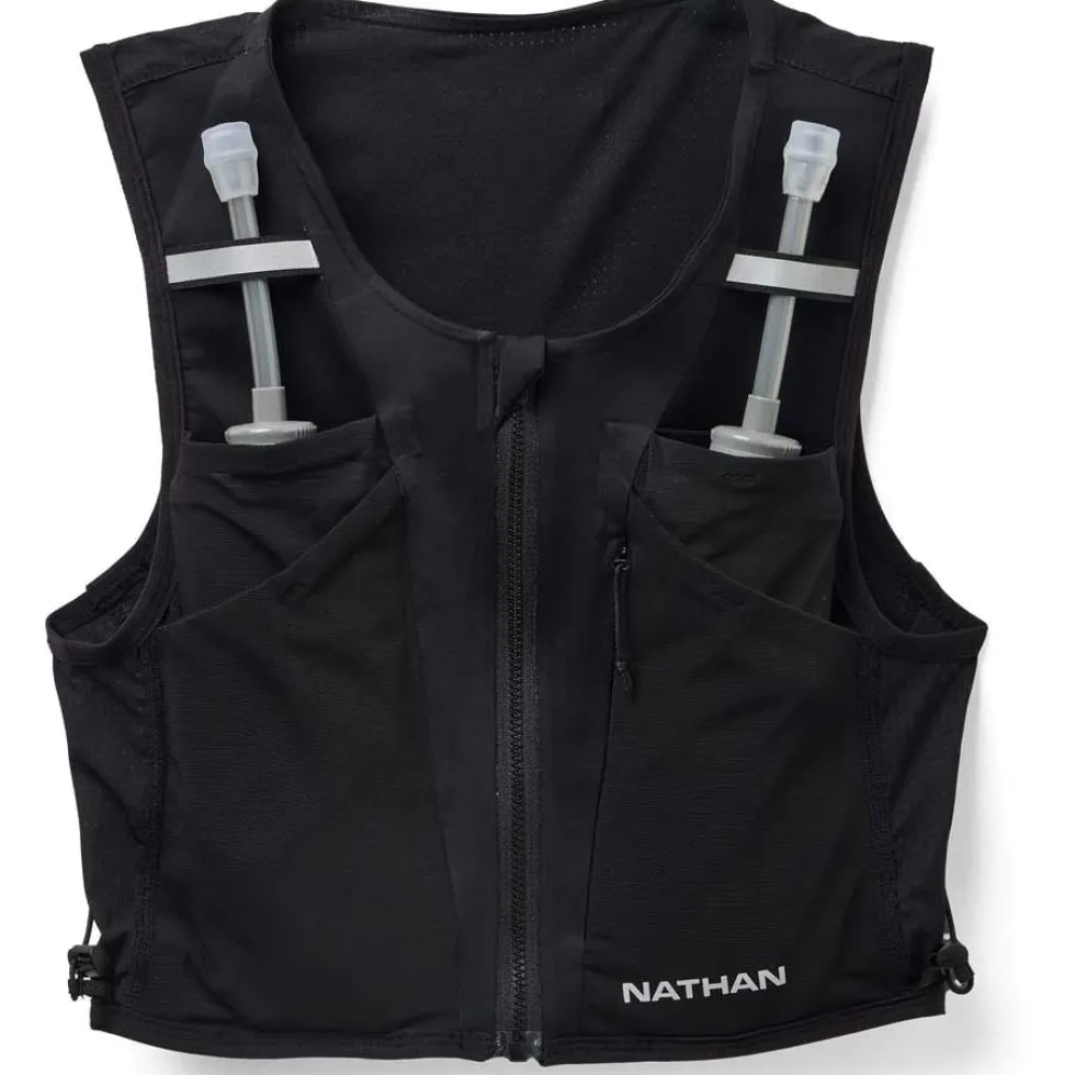 Nathan Sports AeroZip Hardloopvest dames - 1L - black/reflective silver