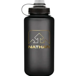 Outdoor Flessen & Thermosflessen < Nathan Sports BigShot Fietsfles - 1L - zwart / zwart / goud