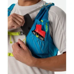 Nathan Sports Pinnacle 12L Hardloop-Vest - Blue Me Away/Finish Lime